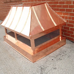 French Curve Copper Chimney Cap