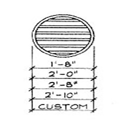 Round Louver Dimensions