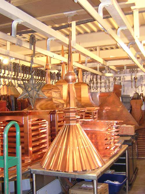 Turret Copper Finial in Shop