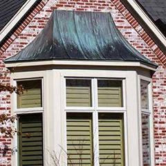 Copper Window Awning
