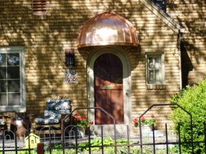 Copper Door Awning